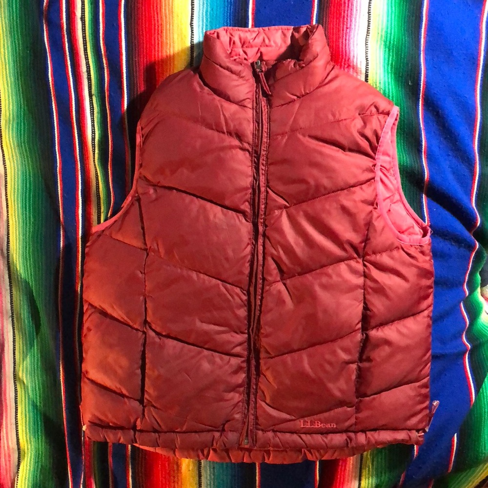 L.L. Bean Reversible Down Vest! Pink and Red 🌺🌸